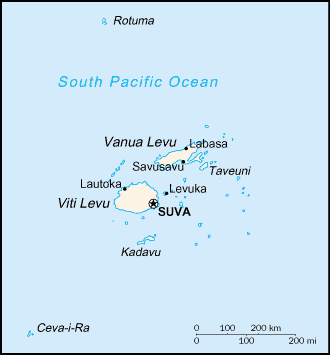 Map of Fiji