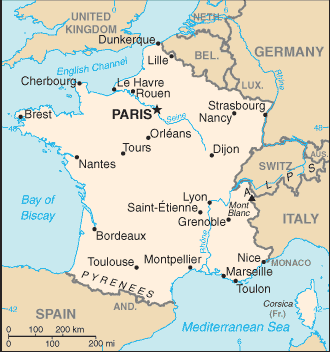 Map of France