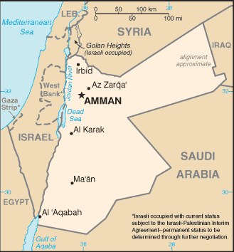 Map of Jordan