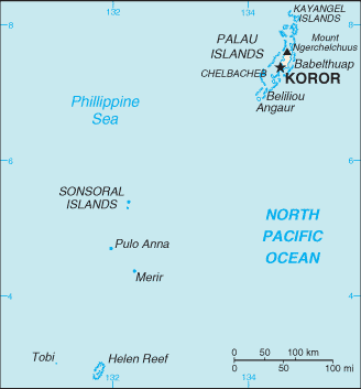 Map of Palau