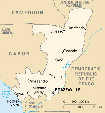[Country map of Congo, Republic of the]