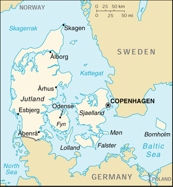 [Country map of Denmark]