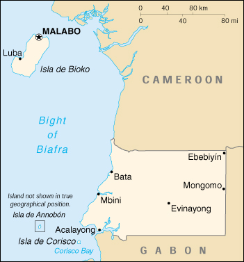 [Country map of Equatorial Guinea]