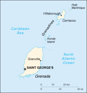 [Country map of Grenada]