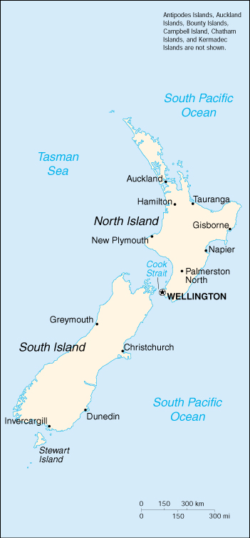 [Country map of New Zealand]