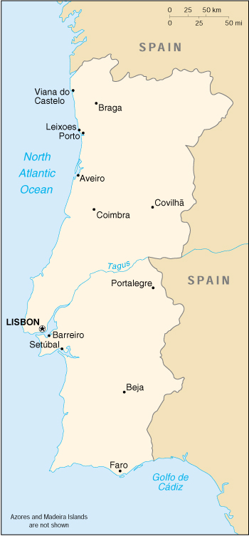 [Country map of Portugal]