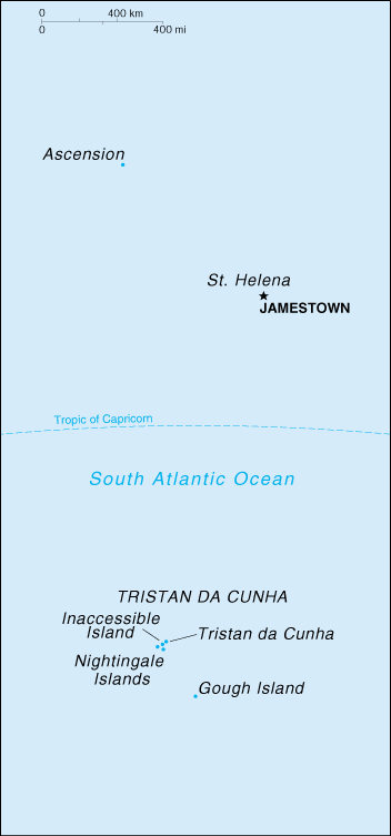 [Country map of Saint Helena]