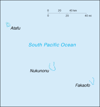 [Country map of Tokelau]