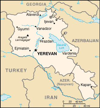 Map of Armenia